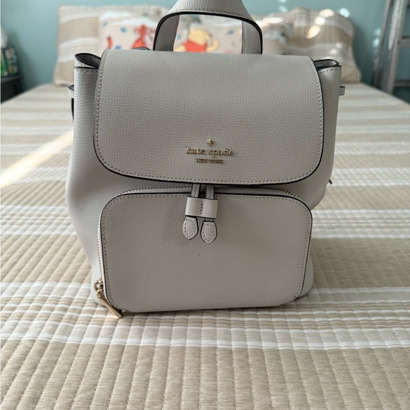 kate spade Handbags - Kate Spade Light Gray mini Backpack